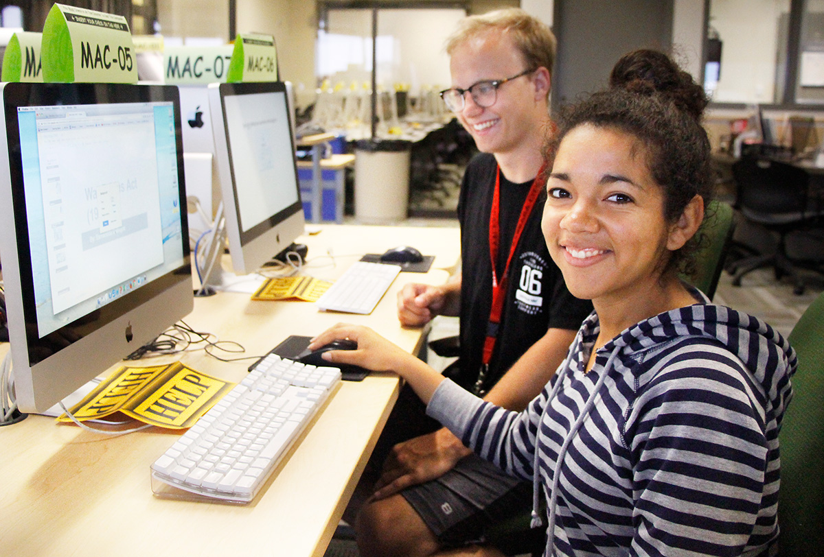 Santa Barbara City College student with a tutor.