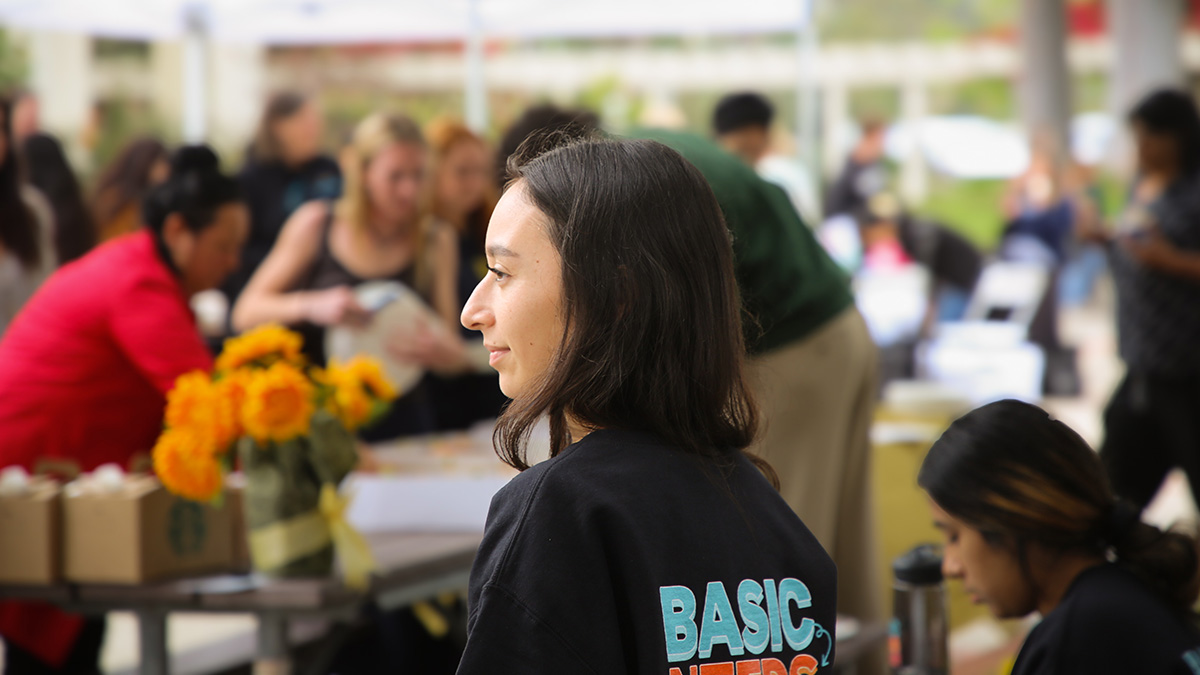 Team member working at an event